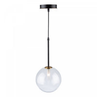 Aurelia Matte Black & Brass 1-Light Pendant