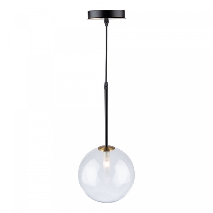Aurelia Matte Black & Brass 1-Light Pendant