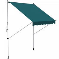 Outsunny 6.6'x5' Manual Retractable Patio Awning Window Door Sun Shade Deck Canopy Shelter Water Res