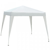 Outsunny 8' X 8' Pop Up Canopy With Inclined Legs, Outdoor Folding Tent, Portable Garden Party Gazeb