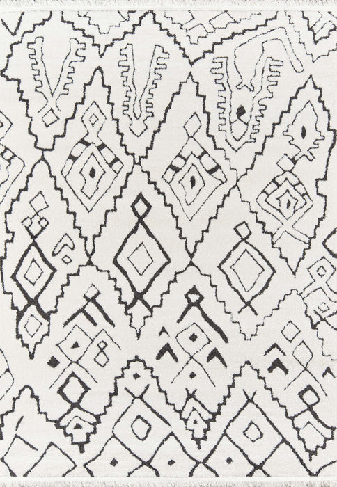 Aurelia Contemporary 5'3\" x 7'2\" Area Rug in Ivory Indoor Area Rug 