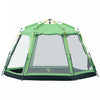 Outsunny 6 People Pop Up Design Camping Tent, 2-tier Fabric Backpacking Tent With 4 Windows 2 Doors 