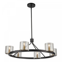 Salinas Black & Brass 6-Light Chandelier