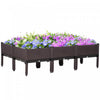 Outsunny Set Of 6 Garden Raised Bed, Elevated Planter Box, Flower Vegetables Planting Container With