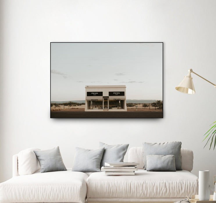 \"Marfa\" Canvas Framed Black 36x24 Wall Art