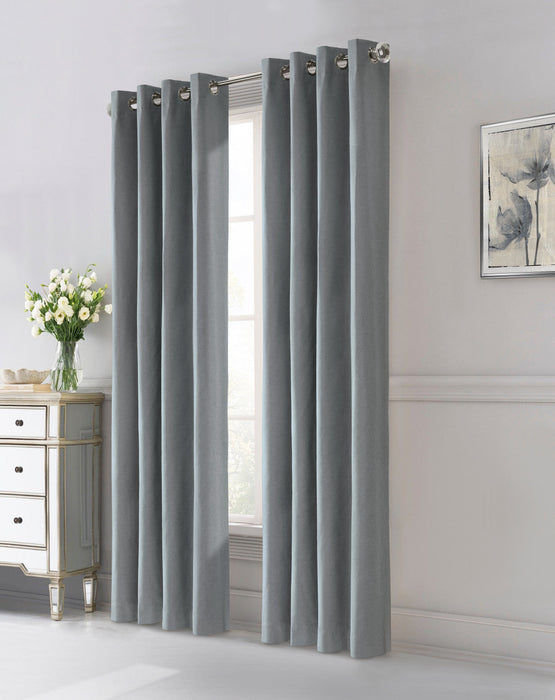Edison Blue Grommet Curtain Panel - 52\" X 63\"