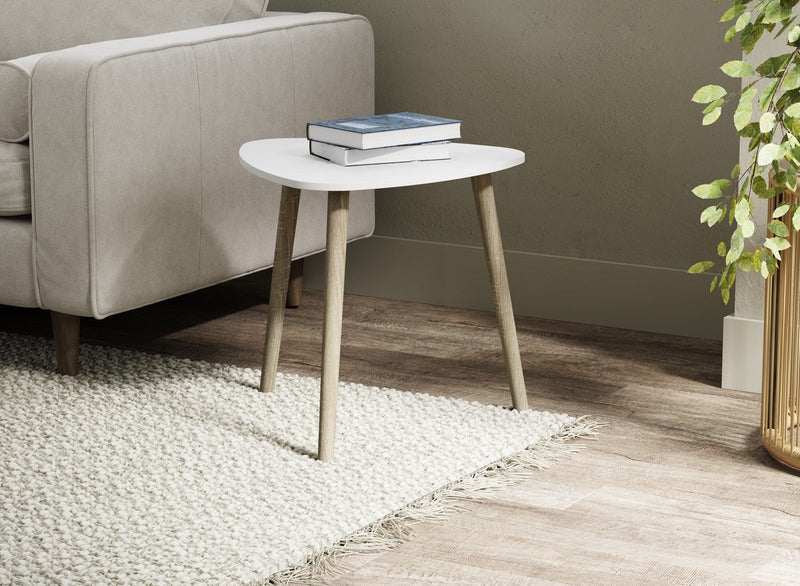 End Table With Pine Legs – White Top 