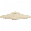 Outsunny 9.8'x9.8' Double Roof Gazebo Replacement Canopy Top Cover, Beige