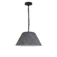 Dainolite Brynn 1 Light Pendant Small Black Finish Grey Felt Shade Lamp