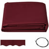 Outsunny 9' X 8' Retractable Awning Fabric Replacement Outdoor Sunshade Canopy Awning Cover, Uv Prot