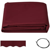 Outsunny 9' X 8' Retractable Awning Fabric Replacement Outdoor Sunshade Canopy Awning Cover, Uv Prot