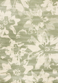 Ellis Floral Green Cream Area Rug - 7'10