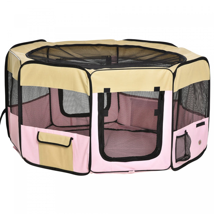 Pawhut 49-inch Large Exercise Puppy Pet Playpen Portable Dog Cat Pet Play Pen Pet Cage Tent Kennel C