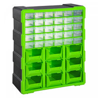 Durhand 39 Drawer Plastic Parts Storage Hardware And Craft Cabinet Green