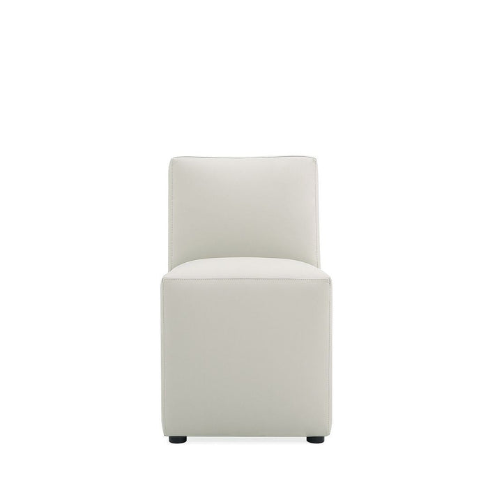 Manhattan Comfort Anna Modern Square Faux Leather Dining Chair - Light Stone Grey