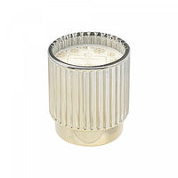 4.6oz Ribbed Gold Electroplated Scented Candle Winter Berry - Set of 2