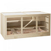 Pawhut Wooden Hamster Cage, Mouse Mice Rat Cage Small Animal Cage, 3 Tier Exercise Play House With S