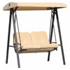 Outsunny 2 Seater Covered Outdoor Swing Chair Porch Swing Bench Lounger Hammock With Removable Cushi