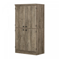 Morgan 4-door Storage Cabinet - Weathered Oak 