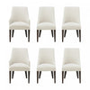 Beever Modern 6-Piece Dining Chair Set in Cream 
