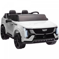 Qaba 2-seater Powered Ride-On Truck, 12v Cadillac Escalade Licensed Battery Powered Kids Electric Ca