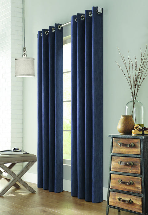 Melbourne Denim Grommet Curtain Panesl - 52\" X 84\"