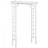 Outsunny 85\" Wooden Garden Arbour For Wedding And Ceremony, Outdoor Garden Arch Trellis For Climbing