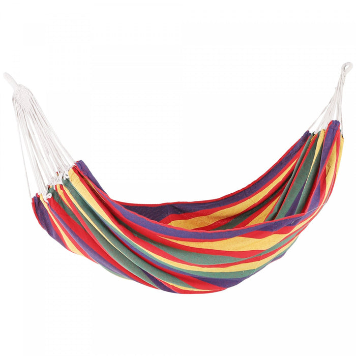 Outsunny 83\"x59\" Outdoor Hammock Bed Swing Chair, Patio Lounge Garden Camping Hiking Travel Hammock 