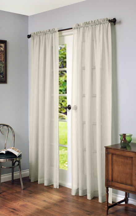 Cote D'azure Ivory Rod Pocket Curtain Panel - 56\" X 63\"