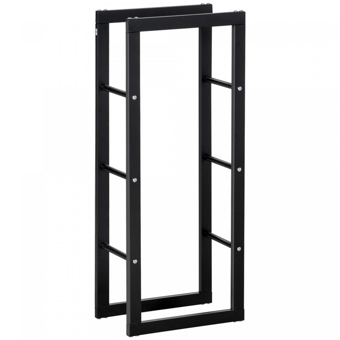 Homcom Firewood Rack Log Holder Fireplace Storage Rack With Handles And 220 Lbs. Weight Capacity, 15