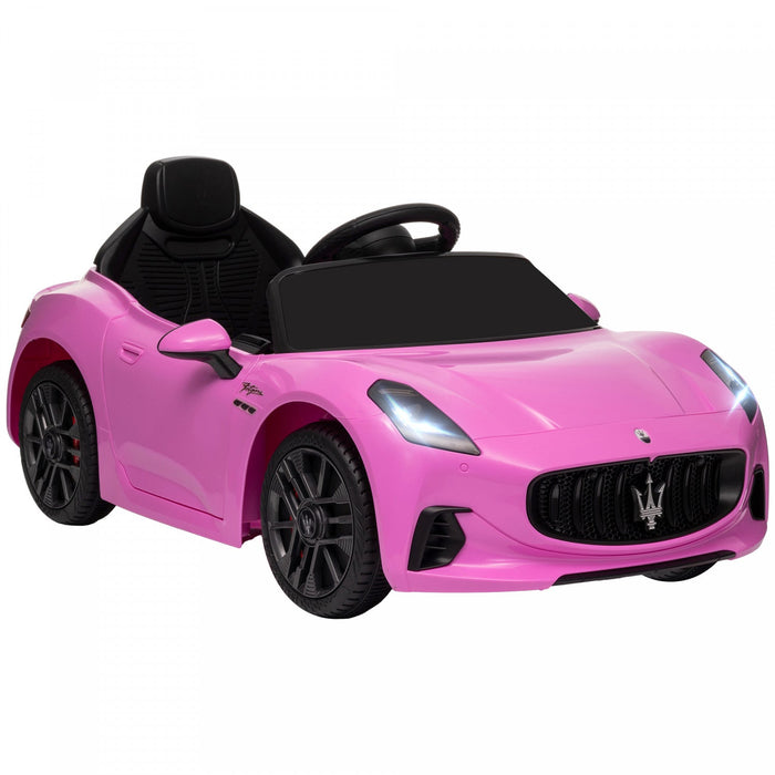 Qaba 12v Electric Powered Ride-On Car For Kids, Maserati Gran Turismo Licensed Battery Powered Kids 
