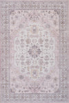 Aqua Pink Washable Non-slip Low Pile Area Rug 5'x7' 