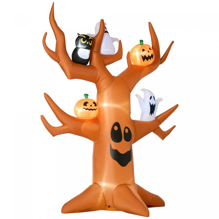 Outsunny 9ft Inflatable Halloween Haunted Pumpkin Tree W/ LEDs