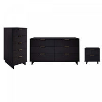Granville Modern 3-Piece Dresser Set in Black 