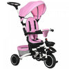Aosom 6-in-1 Toddler Tricycle, Kids Trike With Rotatable Seat, Adjustable Push Handle, Safety Harnes