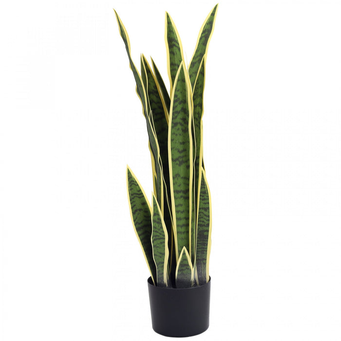 Outsunny 30" Artificial Snake Plant, Artificial Tree with 21 Leaves in Pot