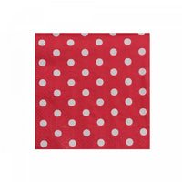 20 Pack 3 Ply Cocktail Napkin Red Polka Dot - Set of 6