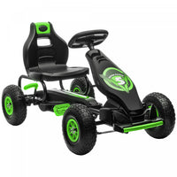 Aosom Kids Pedal Go Kart, Ride On Toys For Boys Girls With Ergonomic Adjustable Seat, Rubber Wheels