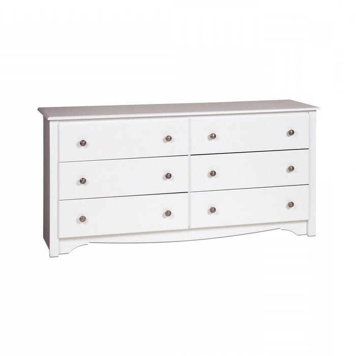 Monterey 6-Drawer Dresser - White