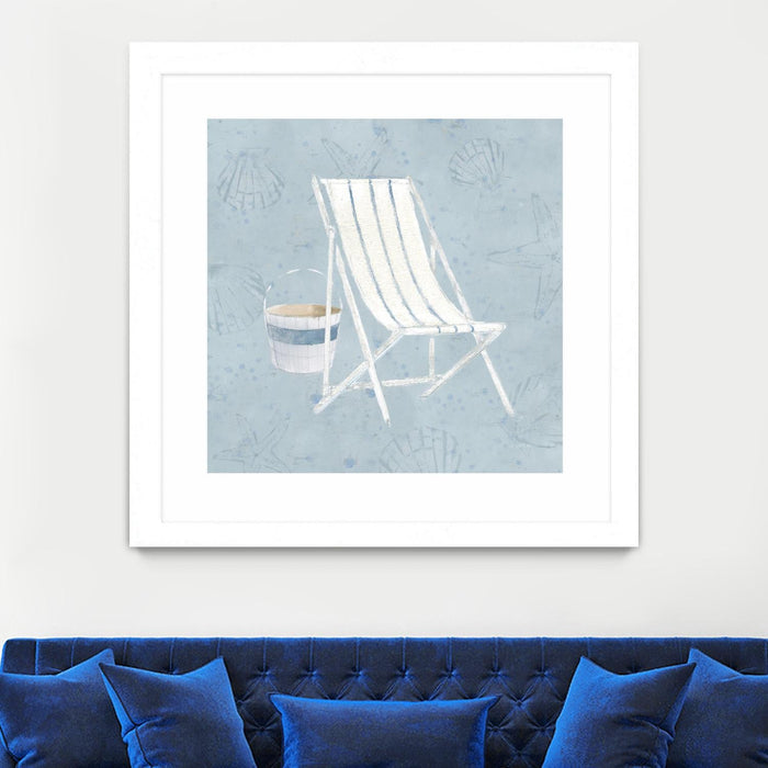 \"Serene Seaside Iii\" Matted and Framed White 30x30 Wall Art
