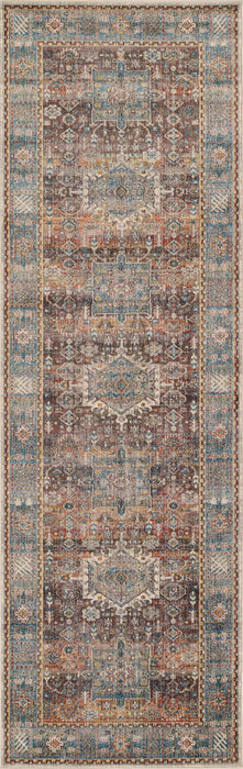 Dulce Traditional 2'6\" x Runner Rug in Multi Indoor Area Rug 