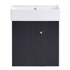 Rachel 21.6\" Floating Bathroom Vanity With Ceramic Basin, Soft-close Door, And Rightt Side Storage 