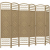 HOMCOM 5.6ft Folding Room Divider, Freestanding Privacy Screen, Natural