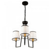 Coco 3-Light Black and Gold Chandelier 