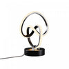 11\" Matte Black Loop Design  LED Table Lamp 