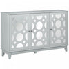 HOMCOM Mirrored Buffet Cabinet Kitchen Sideboard with 2 Cupboard, Gray