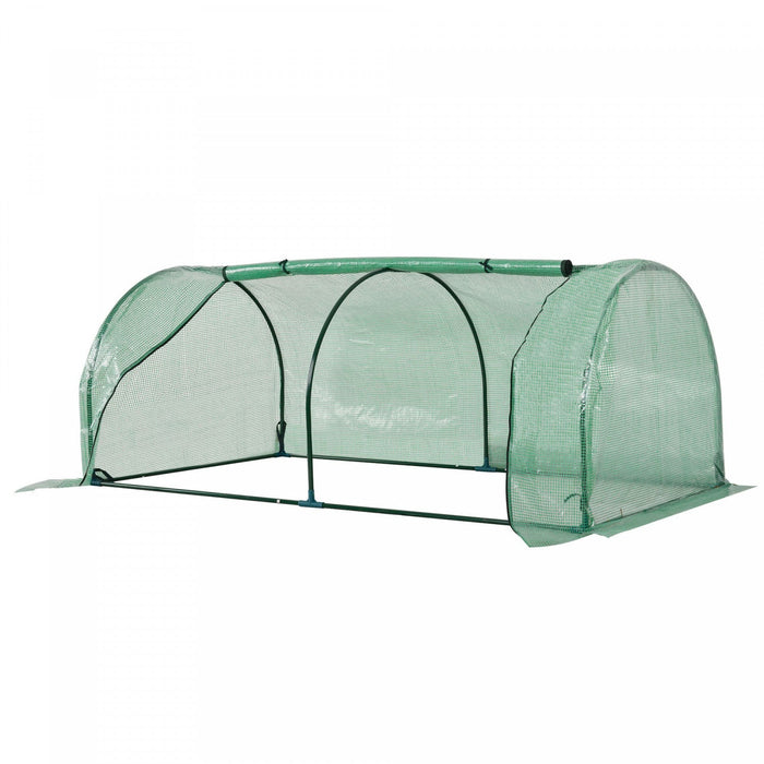 Outsunny 79\" X 39\" X 32\" Mini Greenhouse, Portable Hot House For Plants With Zippered Doors For Outd