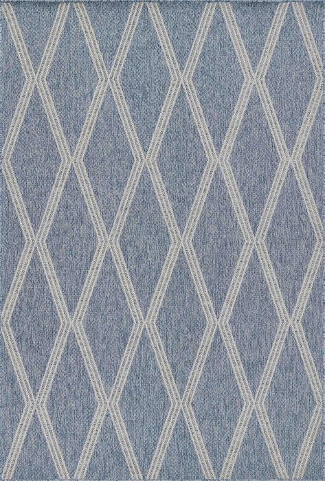 Cypress Transitional 6'6\" x 9'0\" Area Rug in Blue Indoor Area Rug 