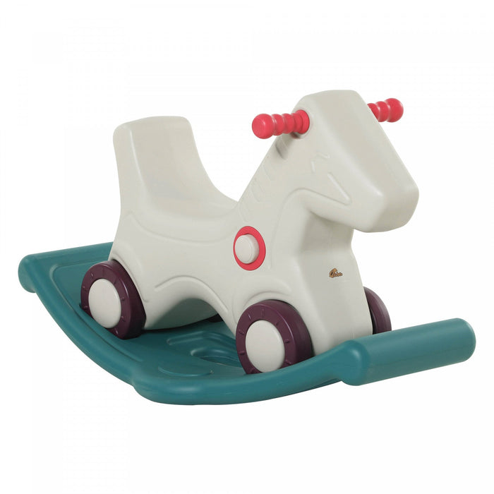 Qaba Rocking Horse 2 In 1 Ride On Toys And Sliding Car For Kids Baby Rocker Roller Toddler Playset I