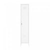 Naomi Modern 15\" Metal Storage Cabinet in White Armoire 